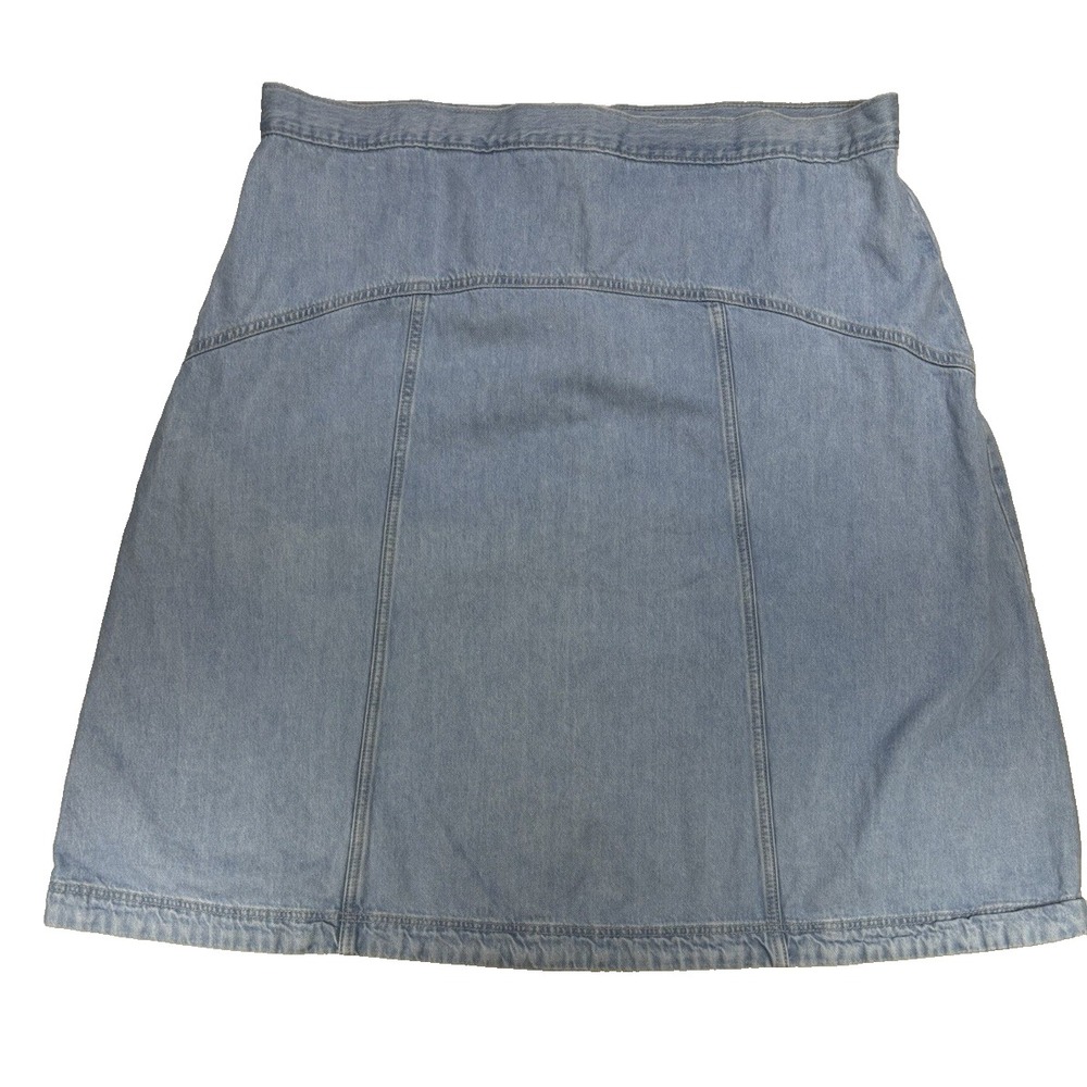 Old‎ Navy Women's 20 Light Wash Drapey Denim Skirt Y2K 90's Classic Essential